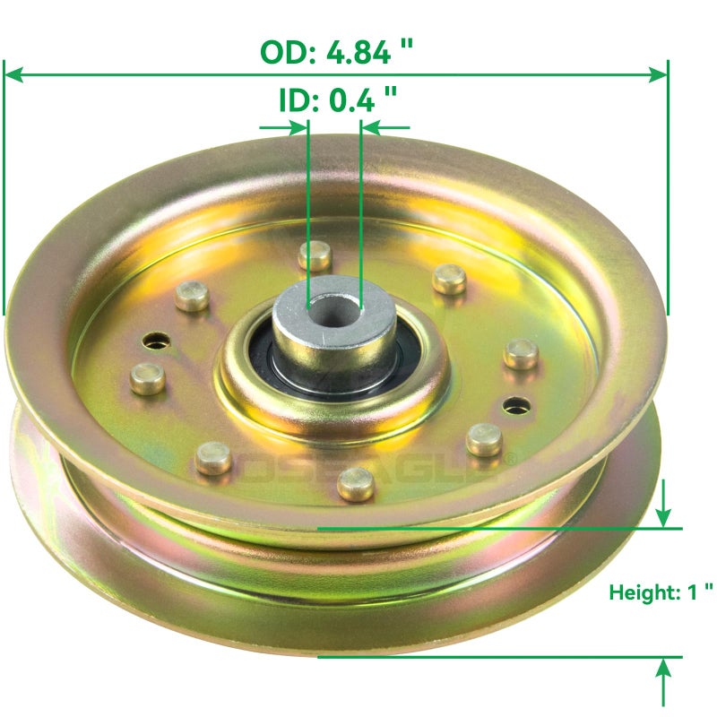 POSEAGLE 2 Pack 756-04129b Idler Pulley 4.25 Replaces MTD/Cub Cadet/Troy-Bilt 753-08171 756-04129 756-04129B 756-04129C 956-04129 for CC760 CC760ES FMZ50 M79GF SLT5400 LT1700 LT942G Lawn Mower Decks - Image 4